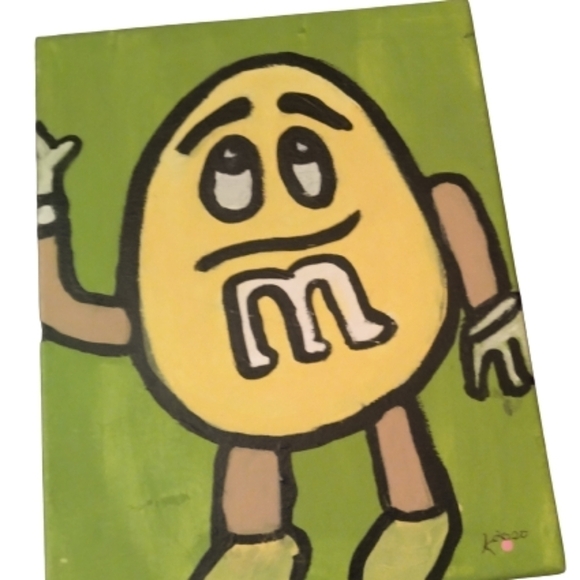 Kid's Wall Art, Canvas of an M&M candy.​ - Picture 1 of 7